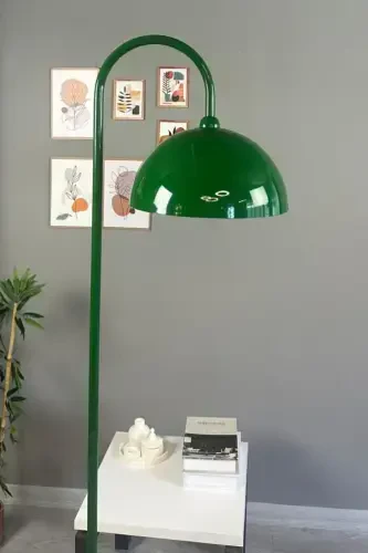 Yeşil Lambader Modern Dekoratif Metal Oturma Odası Çalışma Odası Zemin Lambası-Yeşil - 4
