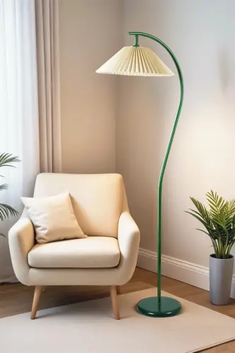 Yesil Montana Tek Ayaklı Metal Lambader-Koyu Yeşil 