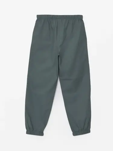 Yeşil Rahat Kalıp Beli Lastikli Erkek Çocuk Jogger Pantolon-Yeşil - 2