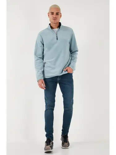 Yeşil Regular Fit Anti-Pilling Tüylenme Yapmayan Bato Yaka Kışlık Şardonlu Erkek Polar 5906001-Yeşil - LC WAIKIKI (1)