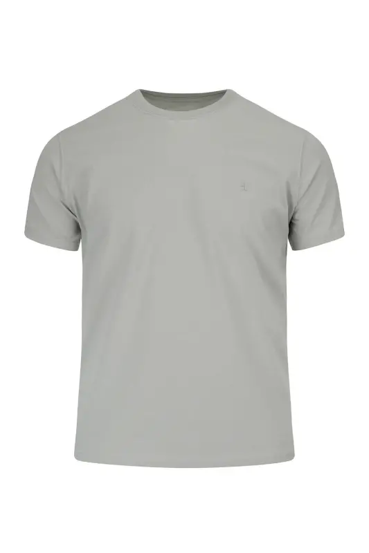 Yeşil Regular Fit Bisiklet Yaka 100 Pamuk Tişört - Yeşil00 - 2