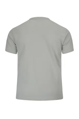 Yeşil Regular Fit Bisiklet Yaka 100 Pamuk Tişört - Yeşil00 - 4