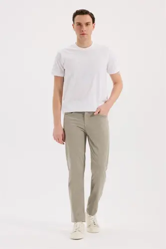 Yeşil Slim Fit 5 Cep Spor Pantolon 