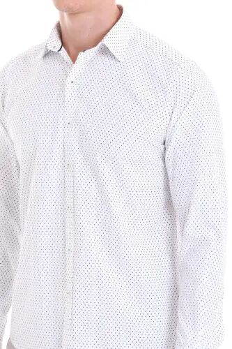 Yeşil Slim Fit Baskılı Pamuklu Uzun Kollu Klasik Gömlek - Yeşil - 5