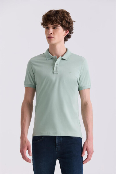 Yeşil Slim Fit Polo Yaka T-Shirt - 1