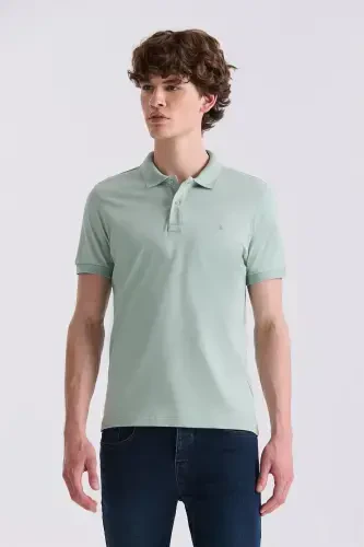 Yeşil Slim Fit Polo Yaka T-Shirt - 2