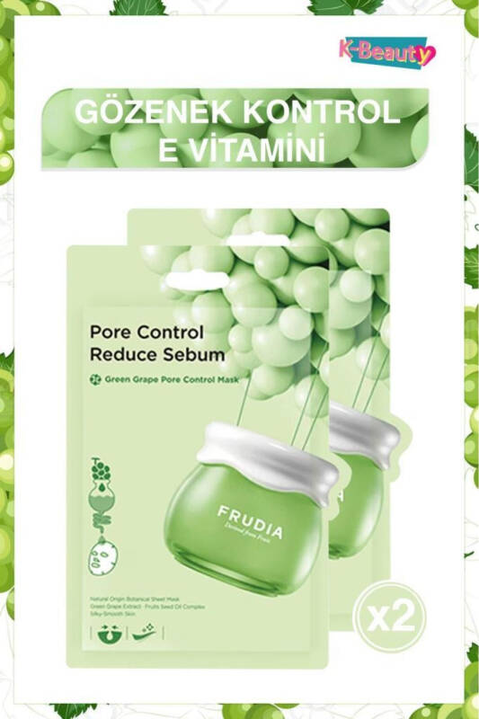 Green Grape Gözenek Kontrol Yüz Maskesi 2 Adet - 1