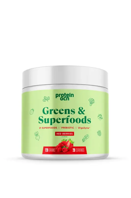 Greens & Superfoods - Red Berries - 120g - 20 Servis - PROTEINOCEAN