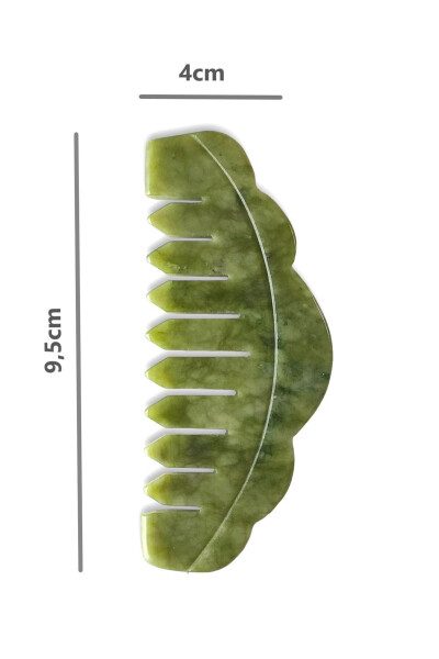 Yeşim Taşı Gua Sha Doğal Taş Tarak Ve Masaj Aleti - FULIA (1)