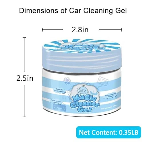 Yesrock 2-in-1 (Car Cleaning Gel for Car Detailing) and (4 Pack of 2.8-inch Car Coasters for Cup Holders) Automotive Dust Cleaning Putty Car Slime for Cleaning Car Interior, PC, Keyboard (Rose Red) - yesrock (1)