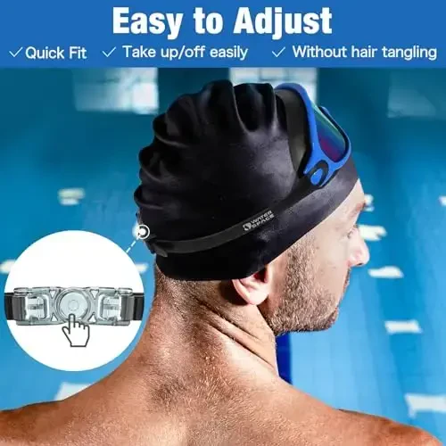 Water Space Swim Goggles 2 Pack for Adult Men Women, Anti-fog UV Protection No Leak 180° Wide View Clear Vision Pool Goggles - 5