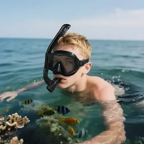 Adult Pano 3 Scuba Diving Mask, Tempered Glass Snorkel Mask Anti-Fog Swim Mask No Leakage Swim Goggles with Nose Cover Snorkeling Gear for Snorkeling, Freediving, Swimming - 7