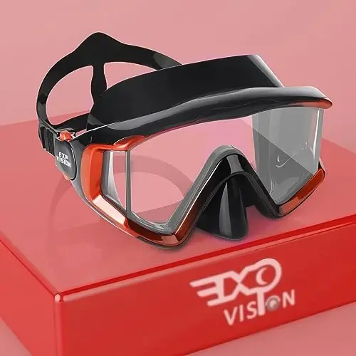 Adult Pano 3 Scuba Diving Mask, Tempered Glass Snorkel Mask Anti-Fog Swim Mask No Leakage Swim Goggles with Nose Cover Snorkeling Gear for Snorkeling, Freediving, Swimming - 1