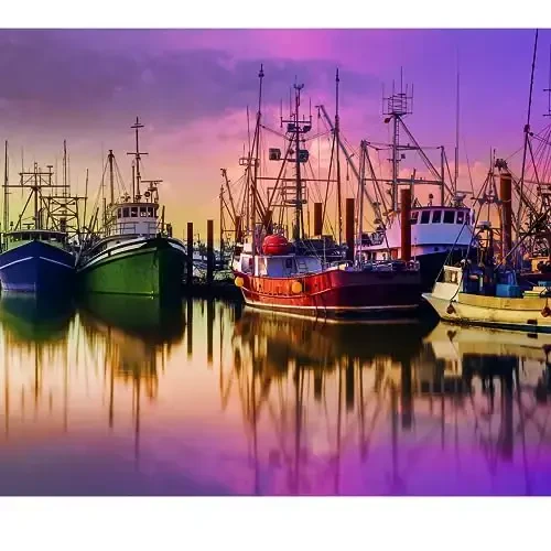 1000 Piece Puzzle for Adults – Scenic Harbor with Colorful Boats, Gift-Ready Box, Letters on Back, 8 Puzzle Saver Sheets & Full-Size Poster by GERJATO – Ideal Gift for Loved Ones 
