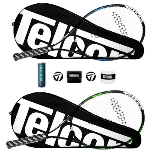 Teloon Tennis Rackets for Adults 2 pcs Recreational -27 inch Tennis Racquet for Men and Women College Students Beginner Tennis Racket.… 