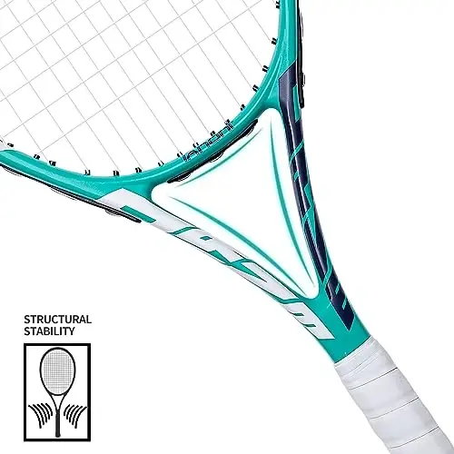Tennis Rackets for Adults, Pre-Strung 27 Inch Tennis Racquets-2 Player Tennis Racket Set with 3 Balls,2 Grips, 2 Vibration Dampers - 3