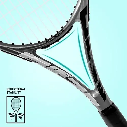 Tennis Rackets for Adults, Pre-Strung 27 Inch Tennis Racquets-2 Player Tennis Racket Set with 3 Balls,2 Grips, 2 Vibration Dampers - KUIWA (1)
