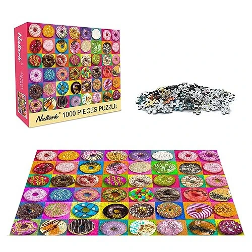 Jigsaw Puzzles 1000 Pieces for Adults, Families (Donuts) Pieces Fit Together Perfectly - MODAZONE (1)