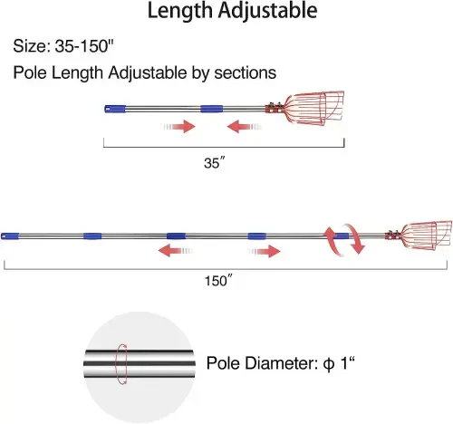 Yeyebest engil bog 'mevalari terimchisi, ko'pikli yostiqli, zanglamaydigan ustun - 4