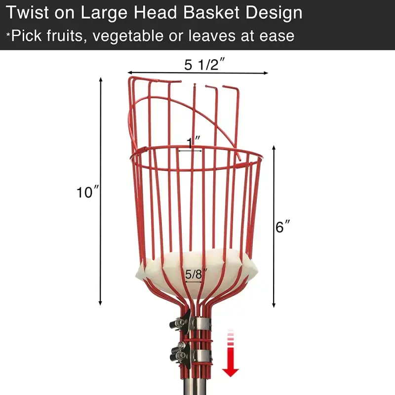 Yeyebest engil bog 'mevalari terimchisi, ko'pikli yostiqli, zanglamaydigan ustun - 5