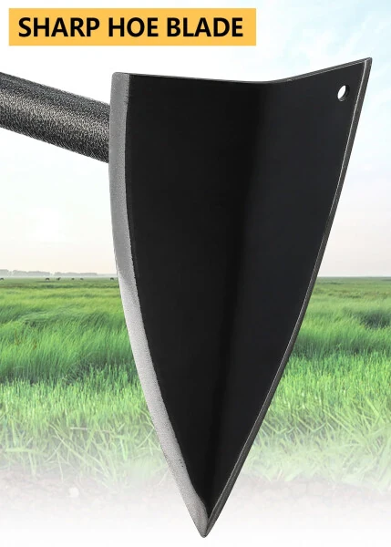 YeYeBest Hoe Garden Tool, 60'' Garden Hoe Triangle Gardening Hoe with Sharp Blade for Digging,Weeding,Cutting and Loosing Soil,Adjustable Length Metal Handle(4 FT) - Modazone (1)