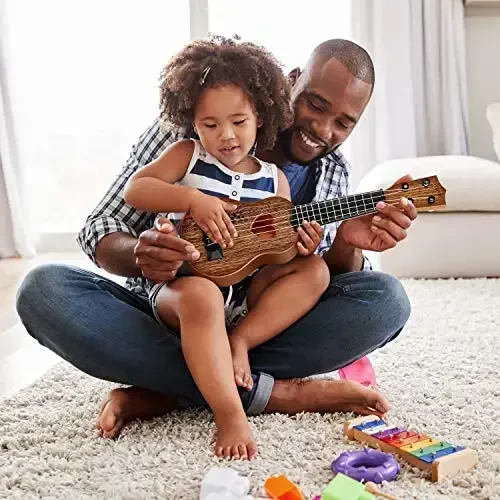 YEZI Kids Toy Classical Ukulele Guitar Musical Instrument, Maroon - 5