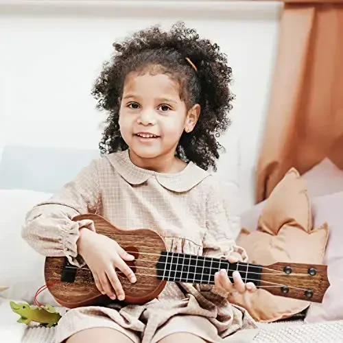 YEZI Kids Toy Classical Ukulele Guitar Musical Instrument, Maroon - YEZI