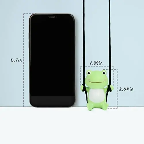 YGMONER Cute Swinging Frog Car Rear View Mirror Hanging Accessories Funny Car Interior Decor Gifts for Women Men (Frog) - 4