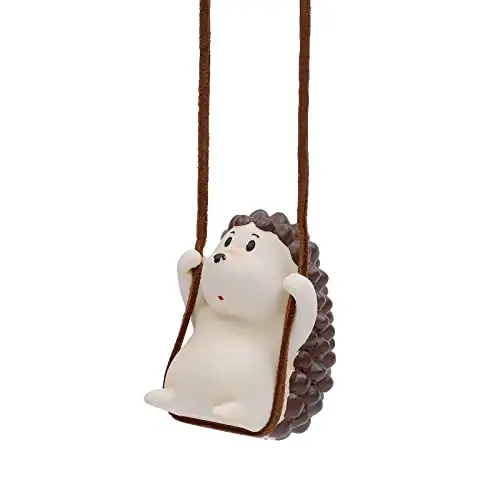 YGMONER Cute Swinging Hedgehog Car Rear View Mirror Hanging Accessories Funny Car Interior Decor Gifts for Women Men (Hedgehog) - 6