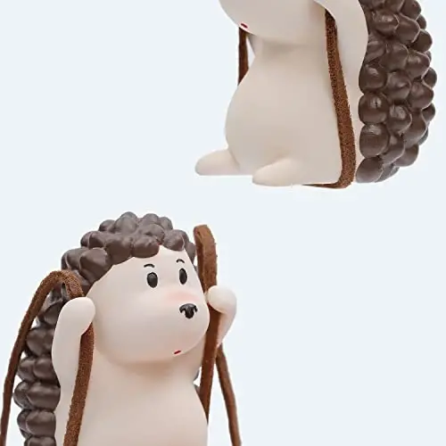YGMONER Cute Swinging Hedgehog Car Rear View Mirror Hanging Accessories Funny Car Interior Decor Gifts for Women Men (Hedgehog) - 5