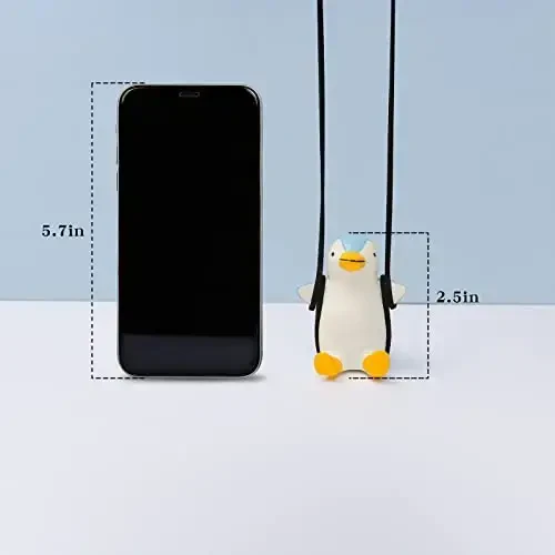 YGMONER Cute Swinging Penguin Car Rear View Mirror Hanging Accessories Funny Car Interior Decor Gifts for Women Men (Penguin) - 4