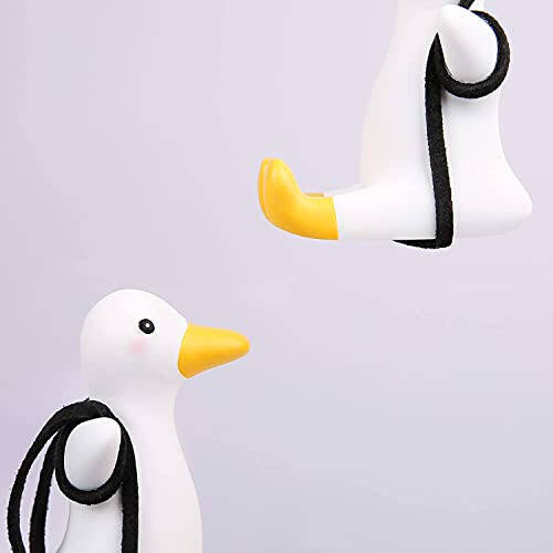 YGMONER Super Cute Swinging Duck Car Mirror Hanging Ornament Car Interior Accessories (Duck), right - 5