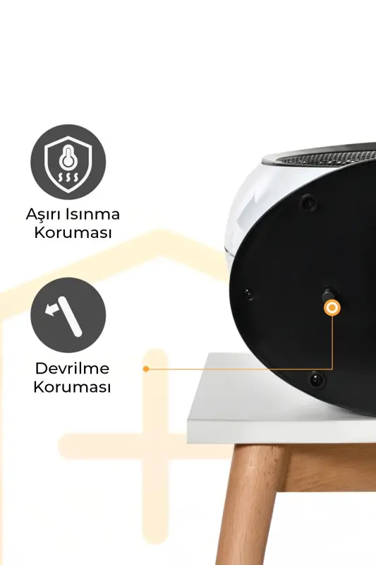 YH-09A Şömine Efektli Fanlı Isıtıcı | 1500 W, 60° Salınım, Dekoratif Şömine Görünümü - 5