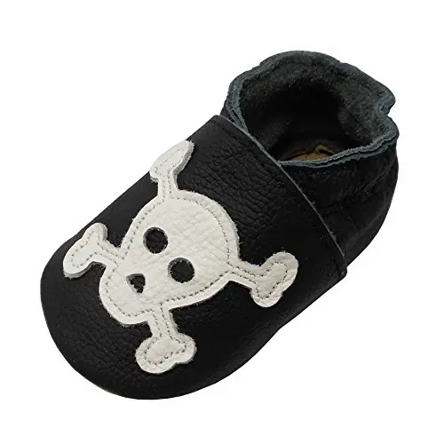 YIHAKIDS Baby First Walking Shoes Genuine Leather Baby Moccasins Soft Sole Slippers Crib Shoes Anti-Slip Booties for Boys Girls Infant Toddler 