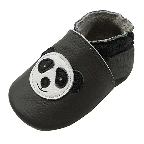 YIHAKIDS Baby First Walking Shoes Genuine Leather Baby Moccasins Soft Sole Slippers Crib Shoes Anti-Slip Booties for Boys Girls Infant Toddler 
