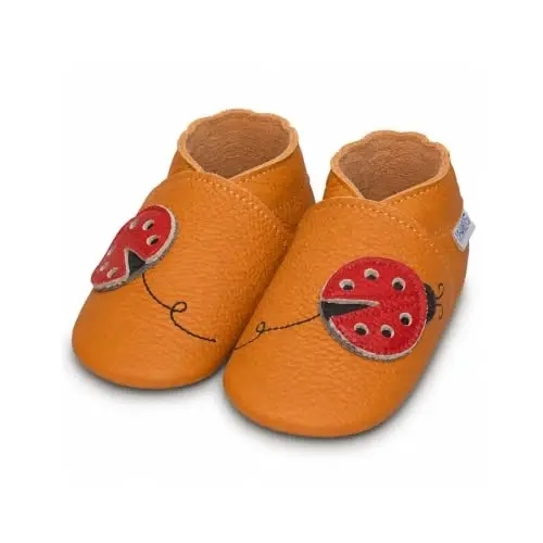 YIHAKIDS Baby First Walking Shoes Genuine Leather Baby Moccasins Soft Sole Slippers Crib Shoes Anti-Slip Booties for Boys Girls Infant Toddler 