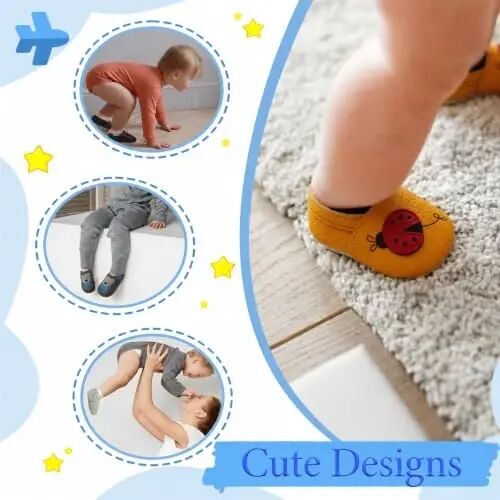 YIHAKIDS Baby Leather Moccasins Soft Sole Infant Toddler Shoes | Breathable genuine leather, non-slip suede sole, elastic ankle design, comfy fit for 0-24M babies, spot clean - 6
