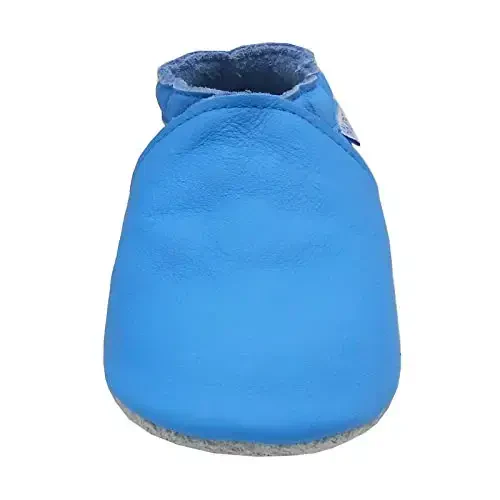 YIHAKIDS Baby Leather Shoes Soft Sole First Walking Moccasins Infants Toddler Boys Girls Crawling Slippers Slip-on Shoes Solid Color Shoes - 5