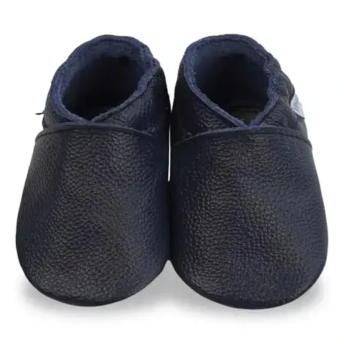 YIHAKIDS Baby Leather Shoes Soft Sole First Walking Moccasins Infants Toddler Boys Girls Crawling Slippers Slip-on Shoes Solid Color Shoes - 6