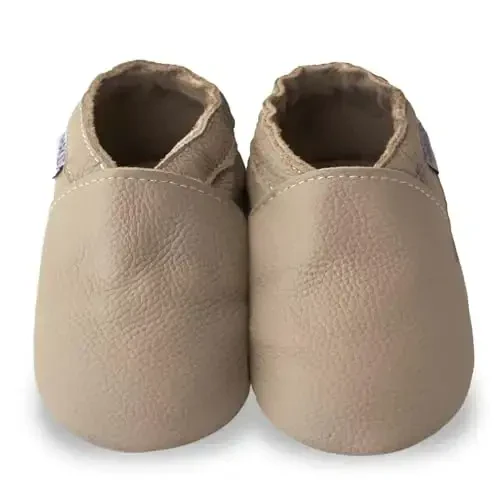 YIHAKIDS Baby Leather Shoes Soft Sole First Walking Moccasins Infants Toddler Boys Girls Crawling Slippers Slip-on Shoes Solid Color Shoes - 6