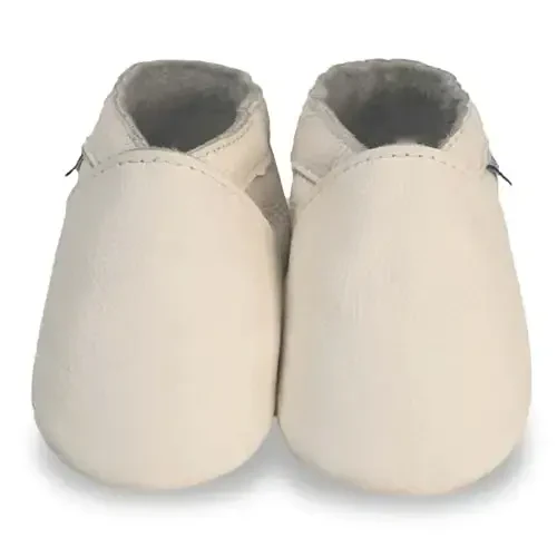 YIHAKIDS Baby Leather Shoes Soft Sole First Walking Moccasins Infants Toddler Boys Girls Crawling Slippers Slip-on Shoes Solid Color Shoes - 6