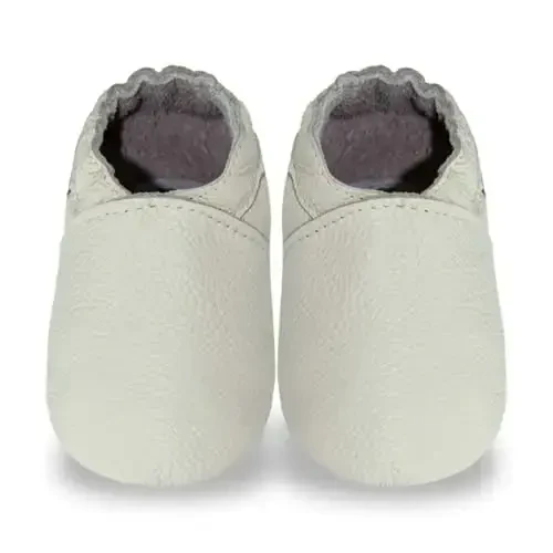 YIHAKIDS Baby Leather Shoes Soft Sole First Walking Moccasins Infants Toddler Boys Girls Crawling Slippers Slip-on Shoes Solid Color Shoes - 6