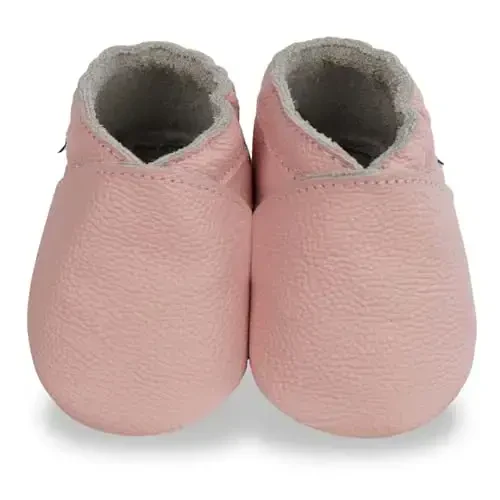 YIHAKIDS Baby Leather Shoes Soft Sole First Walking Moccasins Infants Toddler Boys Girls Crawling Slippers Slip-on Shoes Solid Color Shoes - 6