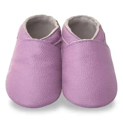 YIHAKIDS Baby Leather Shoes Soft Sole First Walking Moccasins Infants Toddler Boys Girls Crawling Slippers Slip-on Shoes Solid Color Shoes - 6