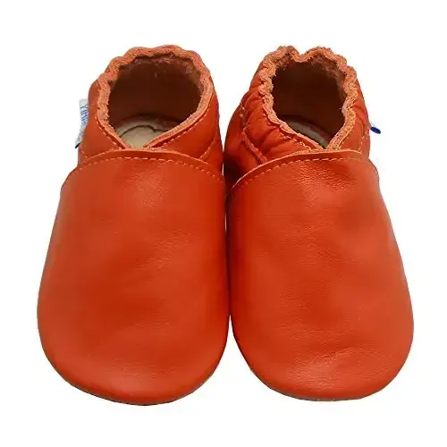 YIHAKIDS Baby Leather Shoes Soft Sole First Walking Moccasins Infants Toddler Boys Girls Crawling Slippers Slip-on Shoes Solid Color Shoes - 2