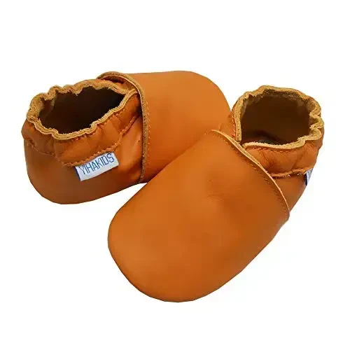 YIHAKIDS Baby Leather Shoes Soft Sole First Walking Moccasins Infants Toddler Boys Girls Crawling Slippers Slip-on Shoes Solid Color Shoes - 3