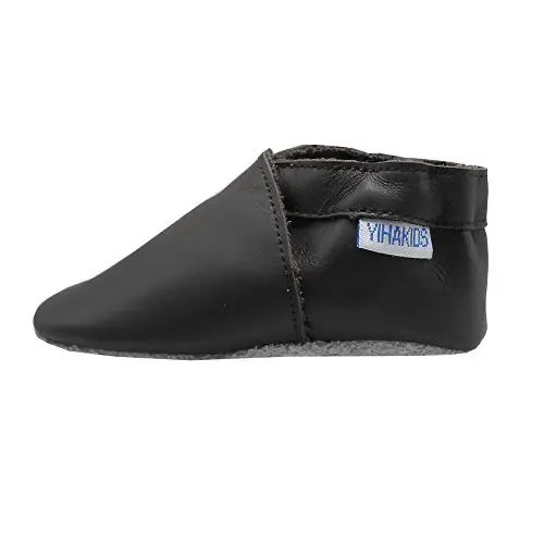 YIHAKIDS Baby Leather Shoes Soft Sole First Walking Moccasins Infants Toddler Boys Girls Crawling Slippers Slip-on Shoes Solid Color Shoes - 4
