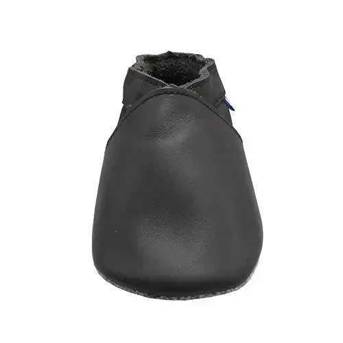 YIHAKIDS Baby Leather Shoes Soft Sole First Walking Moccasins Infants Toddler Boys Girls Crawling Slippers Slip-on Shoes Solid Color Shoes - 5