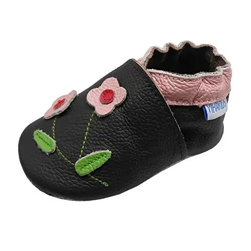 YIHAKIDS Baby Leather Shoes Soft Sole First Walking Moccasins Infants Toddler Boys Girls Crawling Slippers Slip-on Shoes with Elastic Ankle - MODAZONE