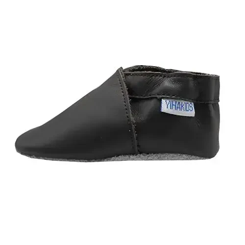 YIHAKIDS Baby Leather Shoes Soft Sole First Walking Moccasins Infants Toddler Boys Girls Crawling Slippers Slip-on Shoes Solid Color Shoes - 4